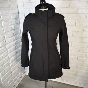 Cloudveil Ladies Size XS Black Faux Fur Lined Soft Shell Jacket with Hood